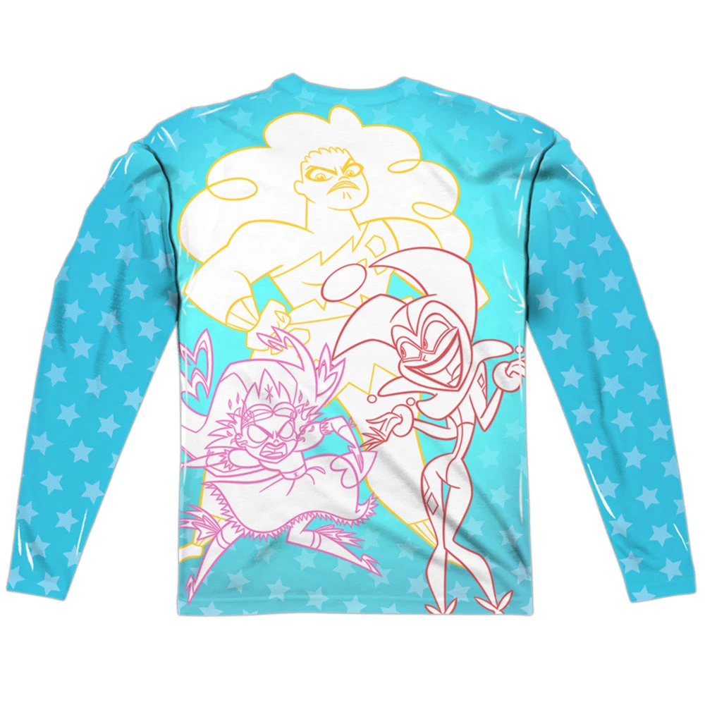Trevco Men's Dc Superhero Girls Justice Gang Sublimated Long Sleeve Tee 2 Trevco Men's Dc Superhero Girls Justice Gang Sublimated Long Sleeve Tee