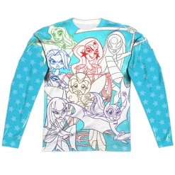Trevco Men's Dc Superhero Girls Justice Gang Sublimated Long Sleeve Tee