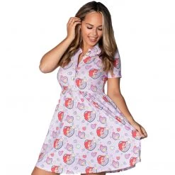 New Cakeworthy Disney The Little Mermaid Bubble Button Up Dress