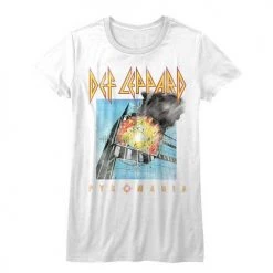 American Classics Women's Def Leppard Faded Pyromania Tee