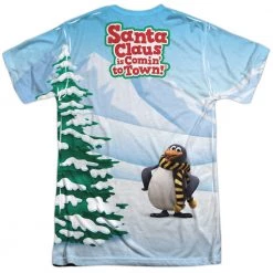 Trevco Men's Santa Claus Is Coming To Town Helpers Sublimated Tee New
