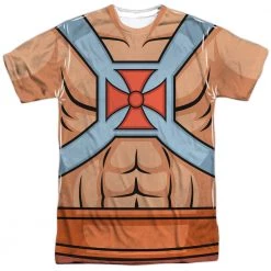 Trevco Men's Masters Of The Universe He-Man Costume Sublimated Tee New