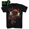 Mad Engine New Men's Marvel Deadpool Empty Clips Glow-In-The-Dark Tee