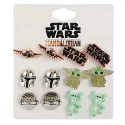 Bioworld Star Wars The Mandalorian Grogu 6Pc Stud Earrings Set New