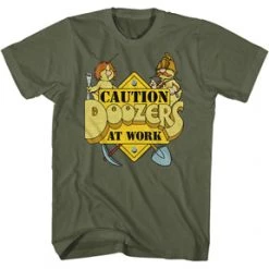 American Classics New Men's Fraggle Rock Caution Doozers At Work Tee