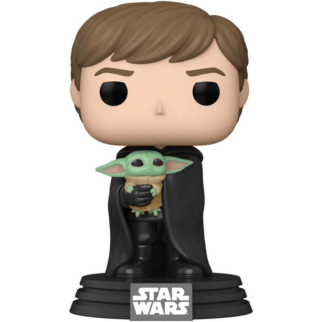 Funko Pop! Star Wars: The Mandalorian Luke With Child Vinyl Figure #482 1 Funko Pop! Star Wars: The Mandalorian Luke With Child Vinyl Figure #482