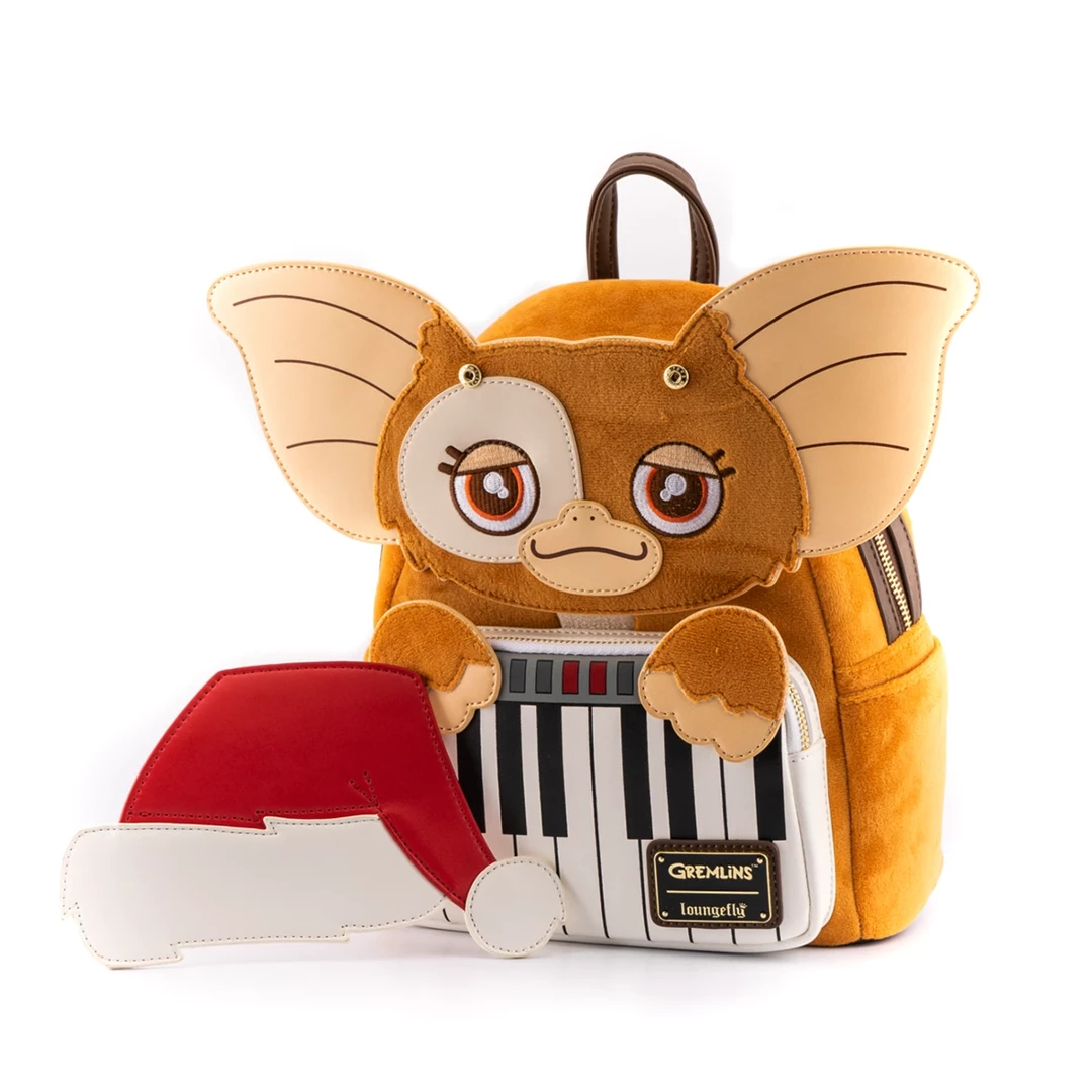 Loungefly Gremlins Gizmo Holiday Cosplay W/Removable Hat Mini Backpack New 2 Loungefly Gremlins Gizmo Holiday Cosplay W/Removable Hat Mini Backpack New