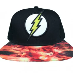 Bioworld DC Comics Flash Lightning Sublimation Bill Snapback Hat