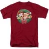 Trevco Men's Garfield Christmas Wreath Tee New