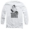 Trevco Men's Monopoly Money Moves Long Sleeve Tee