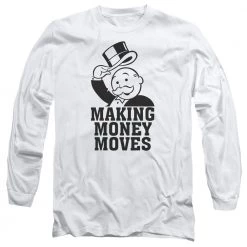 Trevco Men's Monopoly Money Moves Long Sleeve Tee