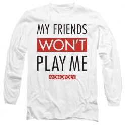 Trevco Men's Monopoly My Friends Long Sleeve Tee