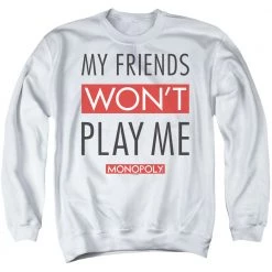 Trevco New Men's Monopoly My Friends Crewneck Sweatshirt