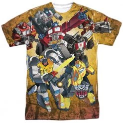 Trevco Men's Transformers Autobots V Decepticons Sublimated Tee New