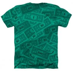 Trevco Men's Monopoly Money Sublimated Tee