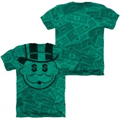 Trevco Men's Monopoly Money Sublimated Tee