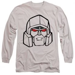 Trevco Men's Transformers Megatron Head Long Sleeve Tee
