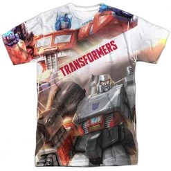 Trevco Men's Transformers Warriors Of Cybertron Sublimated Tee New