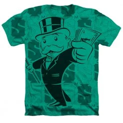 Trevco New Men's Monopoly Money Money Money Sublimated Tee
