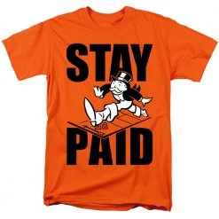 Trevco Men's Monopoly Stay Paid Tee New