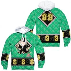 Trevco New Men's Monopoly Jersey Sublimated Pullover Hoodie