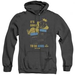 Trevco Men's Monopoly Good To Be King Heather Pullover Hoodie New