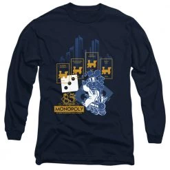 Trevco Men's Monopoly Railroad Tycoon Long Sleeve Tee New