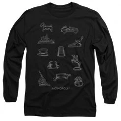 Trevco New Men's Monopoly Token Long Sleeve Tee