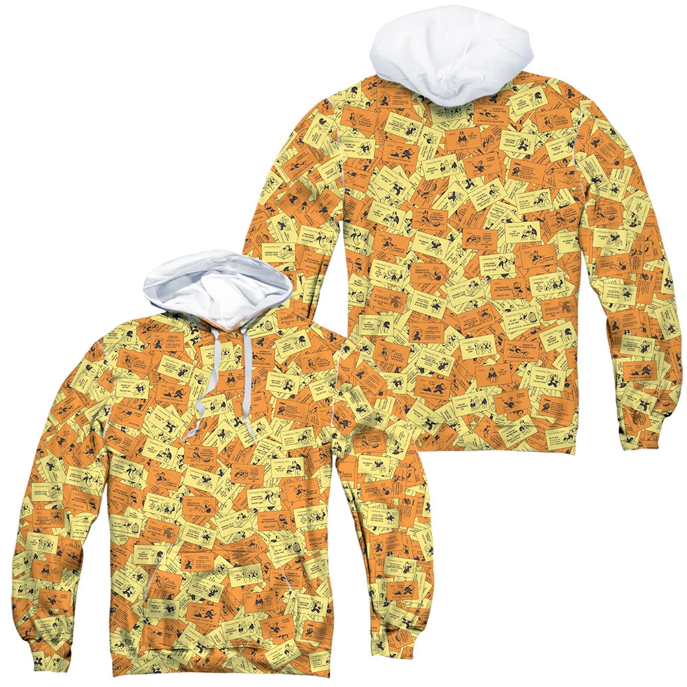 Trevco Men's Monopoly Chance Chest Cards Sublimated Pullover Hoodie 3 Trevco Men's Monopoly Chance Chest Cards Sublimated Pullover Hoodie