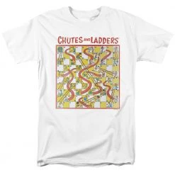 Trevco Men's Chutes And Ladders 79 Game Board Tee New
