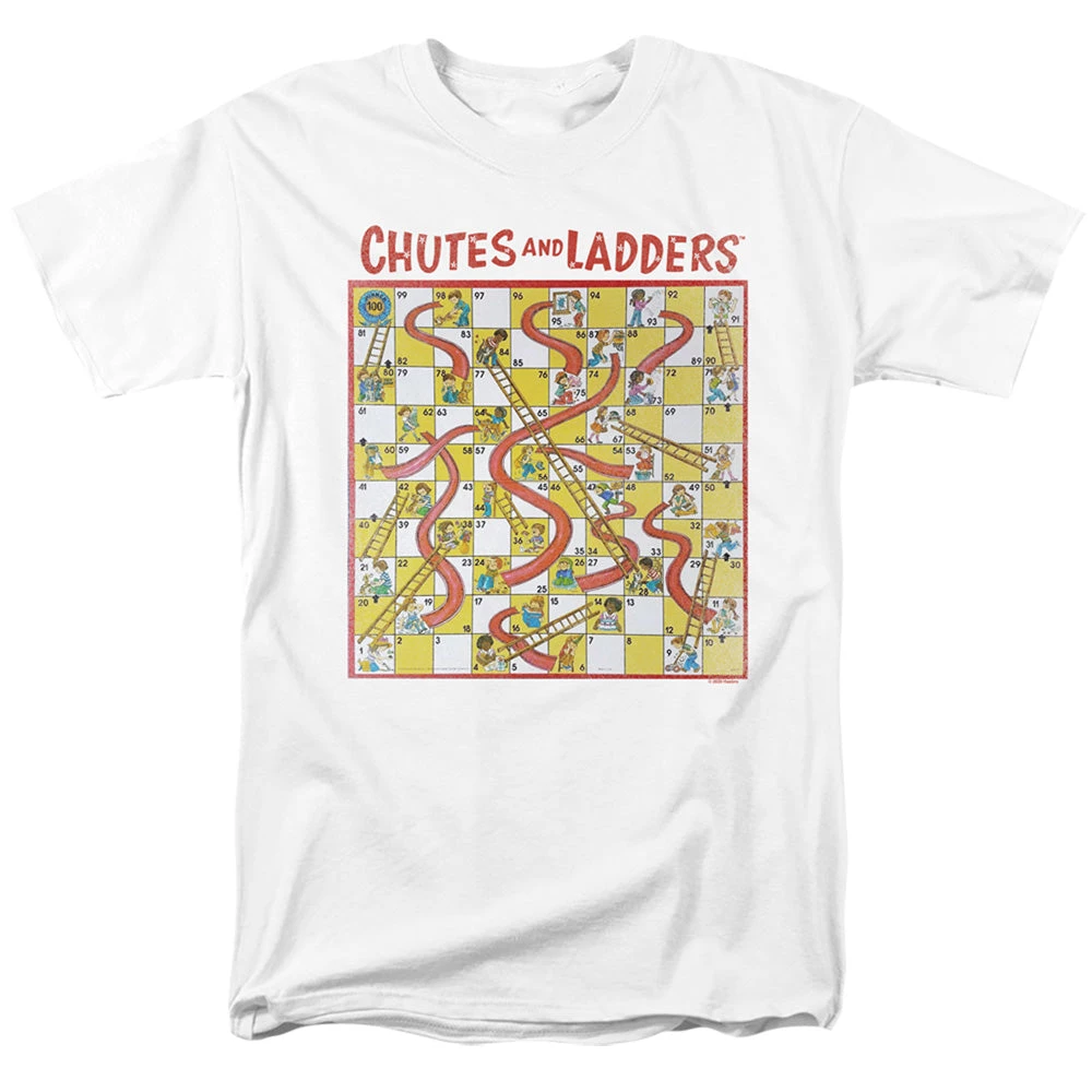 Trevco Men's Chutes And Ladders 79 Game Board Tee New 1 Trevco Men's Chutes And Ladders 79 Game Board Tee New
