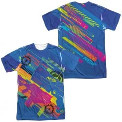 Trevco Men's Nerf Neon Collage Sublimated Tee New