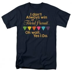 Trevco Men's Trivial Pursuit I Always Win Tee New