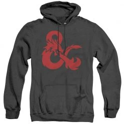 Trevco Men's Dungeons And Dragons Ampersand Logo Heather Pullover Hoodie