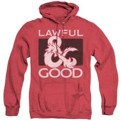 Trevco New Men's Dungeons And Dragons Lawful Good Heather Pullover Hoodie