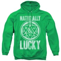 Trevco New Men's Dungeons And Dragons Naturally Lucky Pullover Hoodie