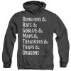 Trevco Men's Dungeons And Dragons Dungeon List Heather Pullover Hoodie New