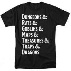 Trevco New Men's Dungeons And Dragons Dungeon List Tee