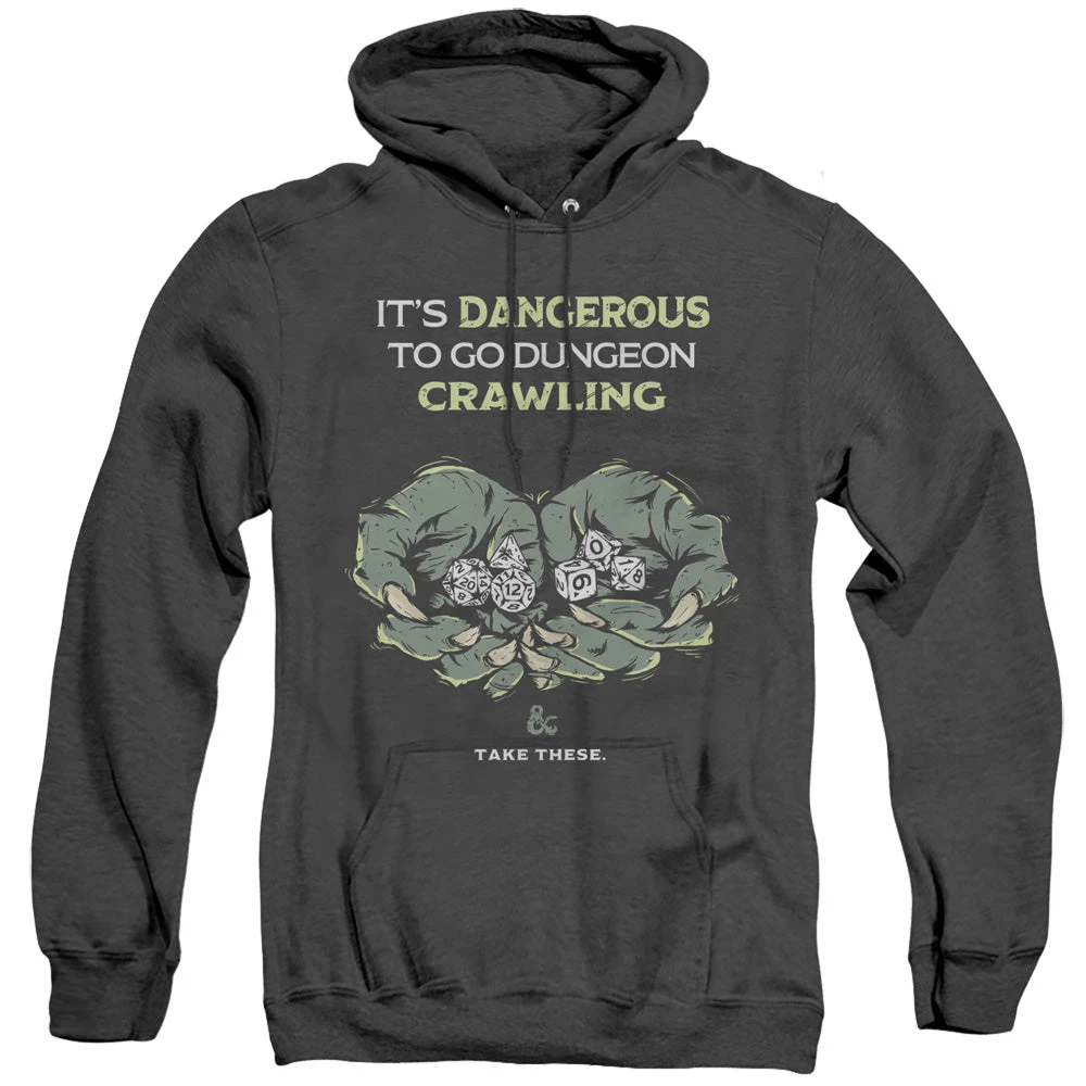 Trevco New Men's Dungeons And Dragons Dangerous To Go Alone Heather Pullover Hoodie 1 Trevco New Men's Dungeons And Dragons Dangerous To Go Alone Heather Pullover Hoodie