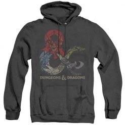 Trevco Men's Dungeons And Dragons - Dragons In Dragons Heather Pullover Hoodie New