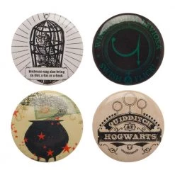 Bioworld Harry Potter 4PC Button Set