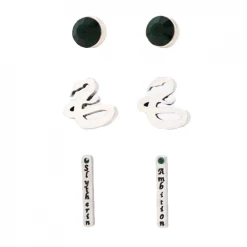 Bioworld Harry Potter Slytherin 3Pc Earrings Set New