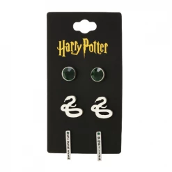 Bioworld Harry Potter Slytherin 3Pc Earrings Set New