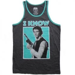 Fifth Sun New Men's Star Wars Han Solo I Know Ringer Tank Top