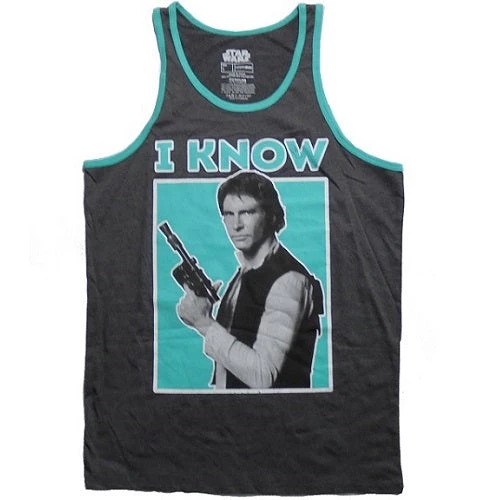 Fifth Sun New Men's Star Wars Han Solo I Know Ringer Tank Top 1 Fifth Sun New Men's Star Wars Han Solo I Know Ringer Tank Top