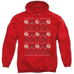 Trevco Men's Dc Flash The Flash Ugly Christmas Sweater Pullover Hoodie