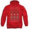 Trevco Apparel Men's Jla Justice Shields Christmas Sweater Pullover Hoodie