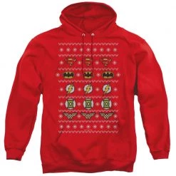 Trevco Apparel Men's Jla Justice Shields Christmas Sweater Pullover Hoodie