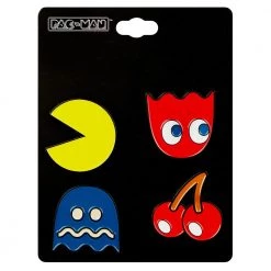 Bioworld New Pac-Man 4Pc Enamel Pin Set