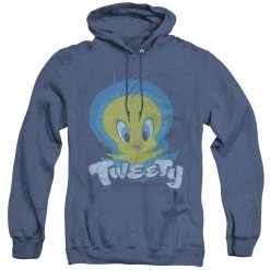 Trevco Men's Looney Tunes Tweety Swirl Heather Pullover Hoodie